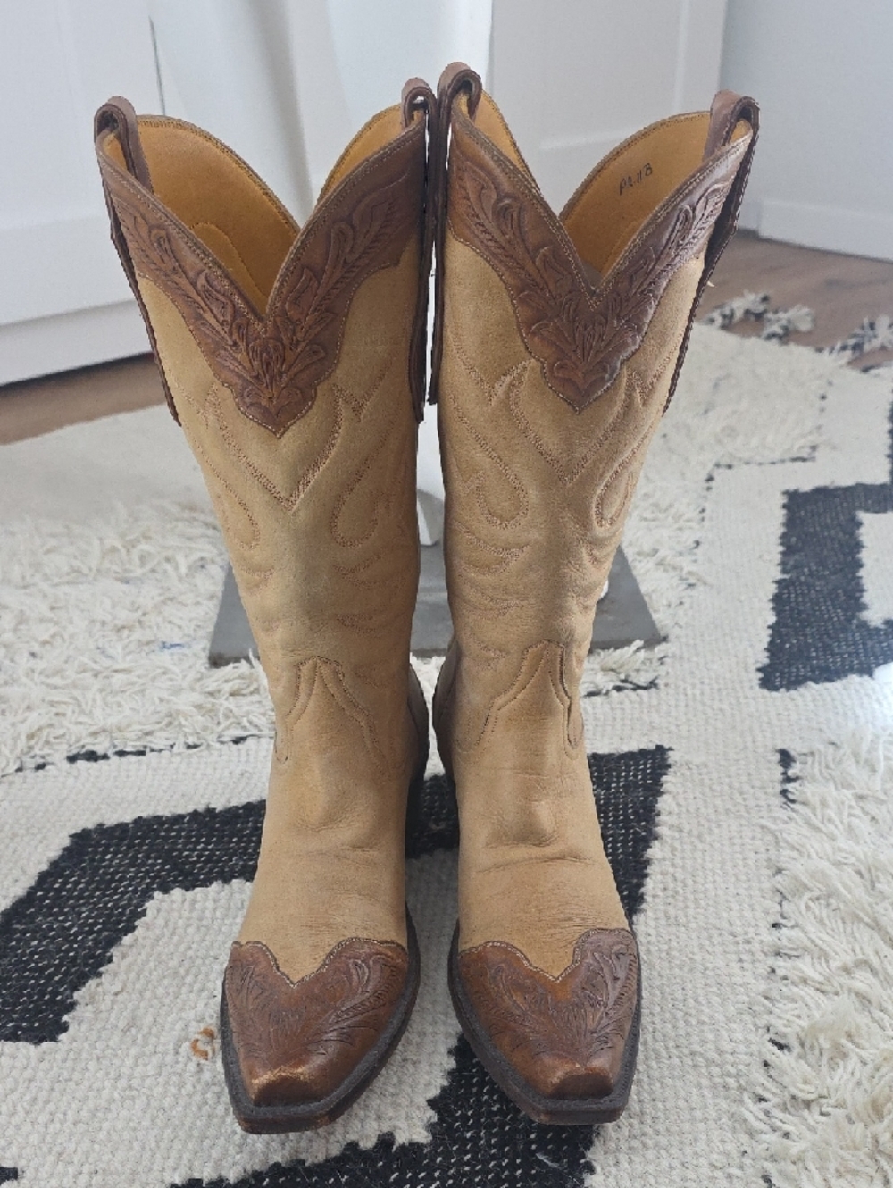Stallion Hand Made And Hand Tooled Custom Western Boots Vintage